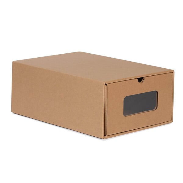 ID MARKET - Lot de 20 cartons boites de rangement à chaussures avec tiroir - large