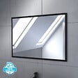AURLANE - Meuble salle de bain 80x54 - Finition chene naturel + vasque blanche + miroir - TIMBER 80 - Pack 35 - vignette