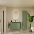 VITRA - meuble vasque supendu VitrA Sento Round 80cm Vert mat - vignette