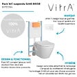 VITRA - Pack WC suspendu VitrA Integra blanc + bâti mur porteur V-Fix Core + Plaque Round Blanche - vignette