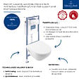 VILLEROY ET BOCH - Pack WC suspendu sans bride Architectura Twistflush [e³] rond + bâti-support sol et mur + plaque blanc - vignette