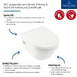 VILLEROY ET BOCH - WC suspendu sans bride  Architectura Directflush + abattant frein de chute - vignette
