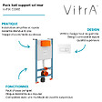 VITRA - Bâti support VitrA V-Fix Core mur porteur + Plaque Root Round Blanche - vignette