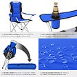 TECTAKE - Chaise pliante avec rembourrage bleu - vignette