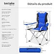 TECTAKE - Chaise pliante avec rembourrage bleu - vignette