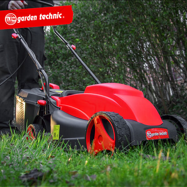 ELEM - Tondeuse à gazon électrique 1300W - Largeur 32cm, 3 Hauteurs de Coupe, Bac 25L - large