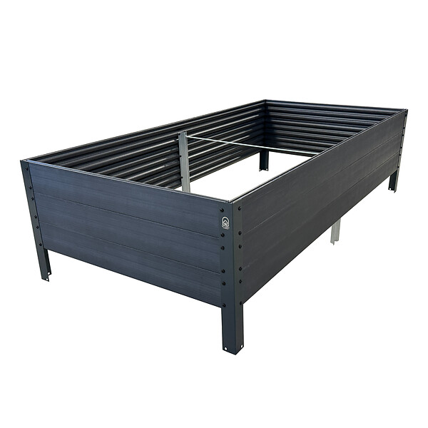 KLASIKA GARDEN - Jardinière surélevée GPPS KLASIKA Woodlook, anthracite 150x75x30 - large