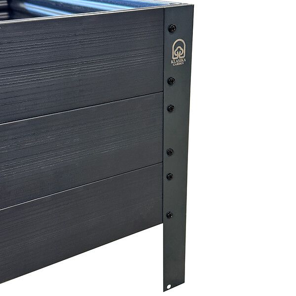 KLASIKA GARDEN - Jardinière surélevée GPPS KLASIKA Woodlook, anthracite 150x75x30 - large