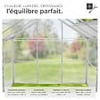 TECTAKE - Serre en aluminium, résistant aux UV, 185x250x195cm blanc transparent - vignette