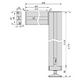 EMUCA - Lot de 3 cadres Zero avec quincaillerie et profilés pour montage au sol et au mur avec niveleur rectangulaire, Aluminium et Zamak, Noir texturé - vignette