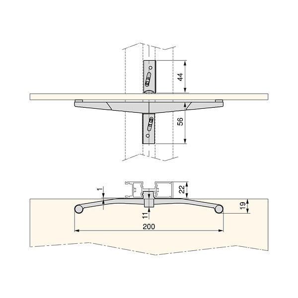 EMUCA - Lot de consoles pour 5 tablettes en verre pour la structure Zero, verre non inclus, Zamak, Peint en noir texturé - large