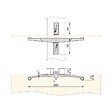 EMUCA - Lot de consoles pour 5 tablettes en verre pour la structure Zero, verre non inclus, Zamak, Peint en noir texturé - vignette