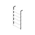 EMUCA - Lot de consoles pour 5 tablettes en verre pour la structure Zero, verre non inclus, Zamak, Peint en noir texturé - vignette