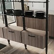 EMUCA - Lot de consoles pour 5 tablettes en verre pour la structure Zero, verre non inclus, Zamak, Peint en noir texturé - vignette