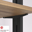 EMUCA - Kit de fixation pour 4 étagères en bois et 1 tringle de suspension de 1m de long Noir, Aluminium et Zamak et Plastique, Peint en noir texturé - vignette