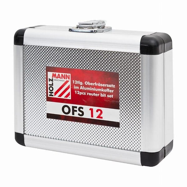 HOLZMANN - Coffret assortiment 12 mèches de défonceuse carbure Pro Q. 8 mm - large
