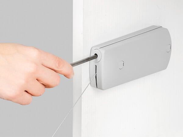 EMUCA - Mécanisme de porte Relevable Microwinch, 6kg, Acier et Plastique, Gris - large