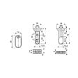 EMUCA - Lot de 2 rails pour armoires en soie de 1,15m de long avec supports, Aluminium et Plastique, Peint en noir - vignette