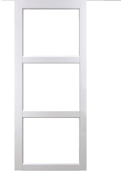 GD MENUISERIES - Porte Coulissante Kenya blanc Vitrage transparent H204 x L83 cm, Coquilles blanc - large