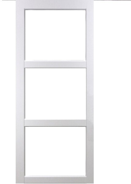 GD MENUISERIES - Porte Coulissante Kenya blanc Vitrage transparent H204 x L73 cm, Coquilles blanc - large