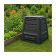 INTEC - Composteur de jardin 380L Anthracite Déchets verts Couvercle et trappe d'extraction INTEC - vignette