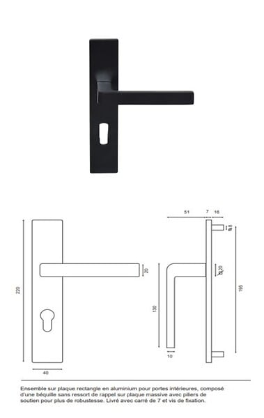 GD MENUISERIES - Bloc Porte Tana Vitrée Blanc H204 x L73 cm Côte Tableau P.Droit,Poignee - large