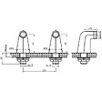 ESSEBAGNO - Colonnettes raccord bain-douche noires - vignette