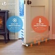 VOUNOT - Lot de 3 Boudins de Porte Isolants coupe froid Découpables 96cm Gris - vignette