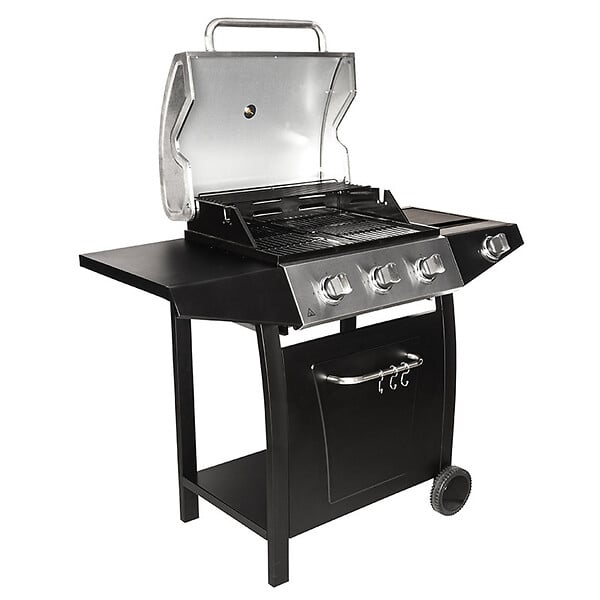 SOMAGIC - barbecue gaz 3 feux 10.5kw noir - 335541 - large