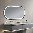 LUXURYBAIN - Miroir salle de bain LED ovale 110x60cm anti buée avec cadre en aluminium noir- LuxuryBain - vignette