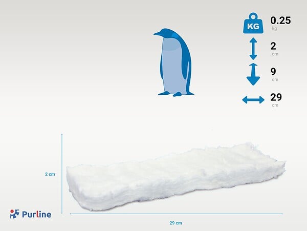 PURLINE - Fibre céramique 29x9cm pour cheminées à l'éthanol - large