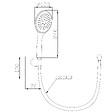 ESSEBAGNO - Luisa II combiné support de douche 3 pièces gris gun métal - vignette