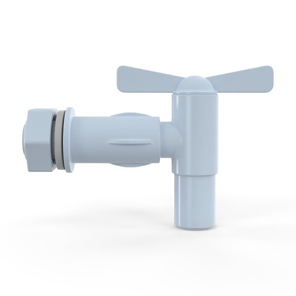 JARDIBEST - Robinet de cuve en plastique avec joint et contre écrou - large