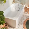 JACOB DELAFON - Pack baignoire bain douche 160 x 85 Malice version droite blanc mat + pare bain + étagère - vignette