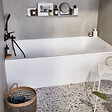 JACOB DELAFON - Pack baignoire bain douche antidérapante 170 x 90 Malice gauche blanc mat + pare bain + étagère pour pare bain - vignette