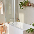 JACOB DELAFON - Pack baignoire bain douche 160 x 85 Malice version gauche + tablier en niche + pare bain + étagère pour pare bain - vignette