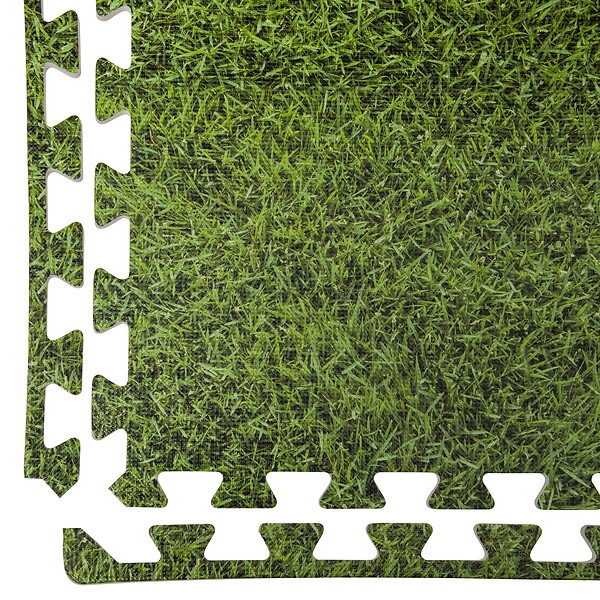 WERKAPRO - Dalle pour piscine imprimé gazon  50x50cm  1cm épaisseur 8 pièces - large