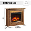 BALDERIA - Cheminée électrique BALDERIA Finn - Cheminée sur pied, chauffage 2000 W - Chêne foncé - vignette