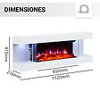 BALDERIA - Cheminée électrique BALDERIA Lumina - Cheminée murale - blanc - vignette