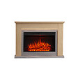 BALDERIA - Cheminée électrique BALDERIA Typhon - Cheminée sur pied, chauffage 2000 W - Marron clair - vignette
