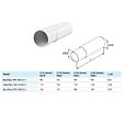 BLAUBERG - Tube télescopique PVC blanc longueur ajustable 0,5 à 1 mètre RTR - Diamètre (mm): 100 - vignette