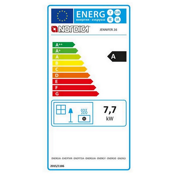 NORDICA - poêle à bois fonte 7.7kw - JENNIFER.16 - large