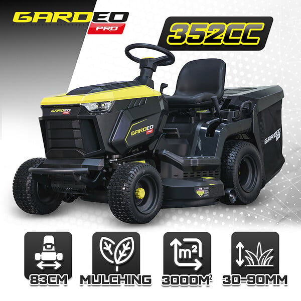 GARDEO PRO - Tracteur tondeuse 352cc - largeur de coupe 83cm - Fonction mulching - large