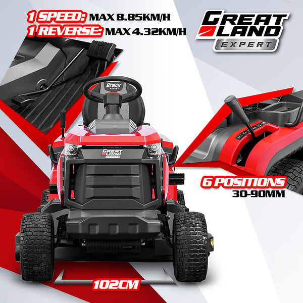 GREATLAND - Tracteur tondeuse 546cc - largeur de coupe 102cm - Boîte hydrostatique - large