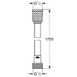 GROHE - Flexible de douche GROHE VitalioFlex Trend 1750 mm noir mat + nettoyant GrohClean - vignette