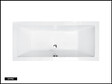 OTITEC - Baignoire rectangulaire - 175 x 80 cm - avec Habillage (4 cm) - Pieds - Vidage Chrome - QUADRO SLIM - vignette