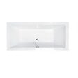 OTITEC - Baignoire rectangulaire - 155 x 70 cm - avec Habillage (4 cm) - Pieds - Vidage Chrome - QUADRO SLIM - vignette