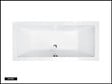 OTITEC - Baignoire rectangulaire - 165 x 75 cm - sans Habillage - avec Pieds - Vidage Chrome - QUADRO SLIM - vignette