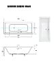 OTITEC - Baignoire rectangulaire - 165 x 75 cm - sans Habillage - avec Pieds - Vidage Chrome - QUADRO SLIM - vignette