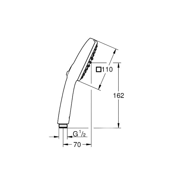 GROHE - Douchette 2 jets Vitalio Comfort 110 + Flexible1750 mm - large